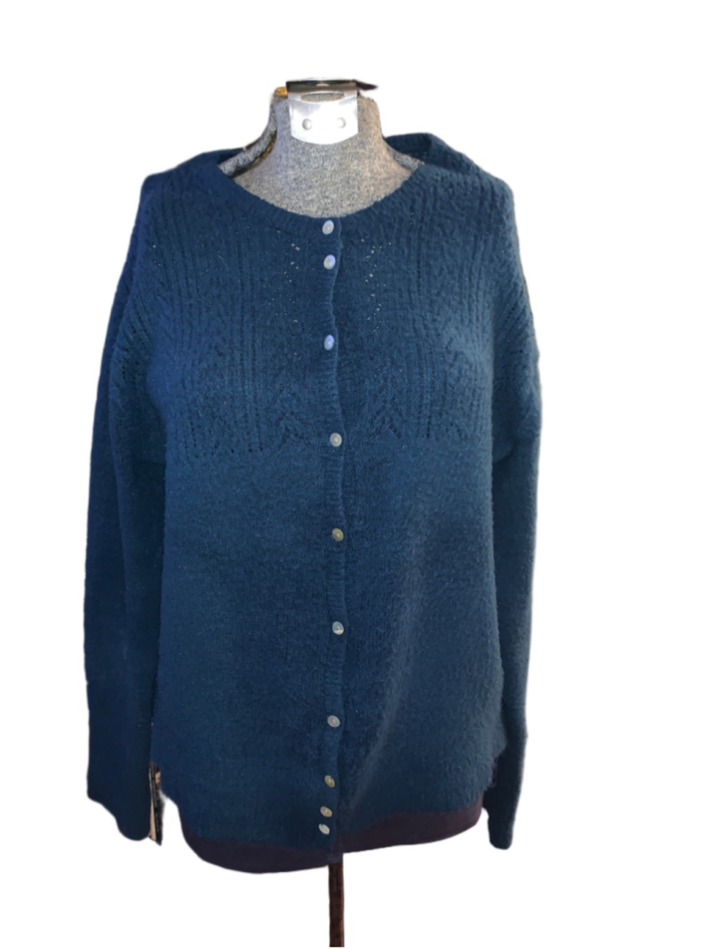 Women's penmans Blue Cardigan Sweater Size S